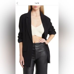 Open Edit Oversized Black Blazer
